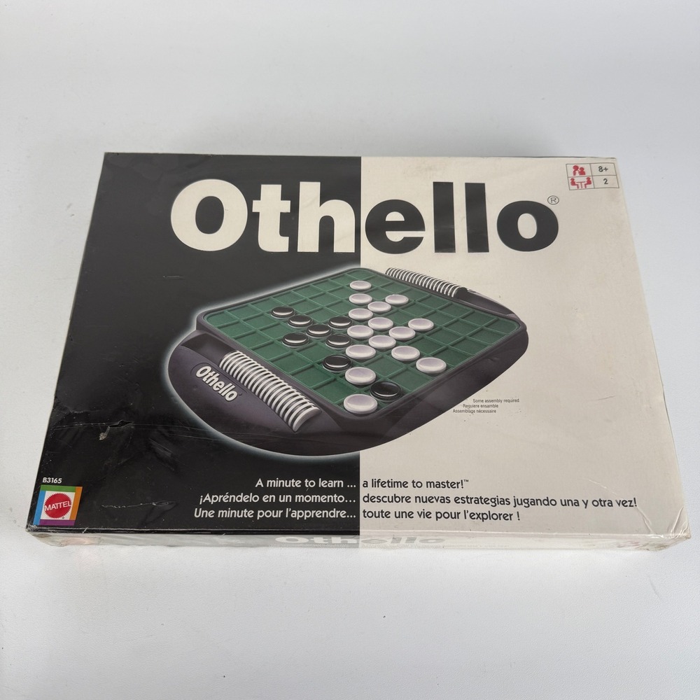Mattel Othello Strategy Board Game 2005 Sealed New B3165 Reversible Disks